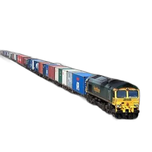 weapon, long, cargo, train, colorful, containers, travels, tracks transparent PNG cut-out
