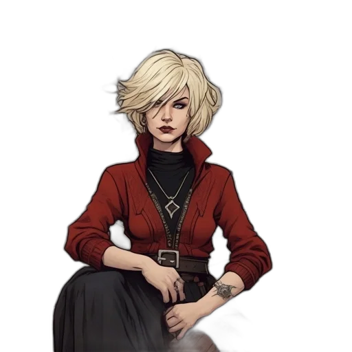 staff, jacket, dress, face, concept art, pixel art, fantasy art, comic book art transparent PNG cut-out