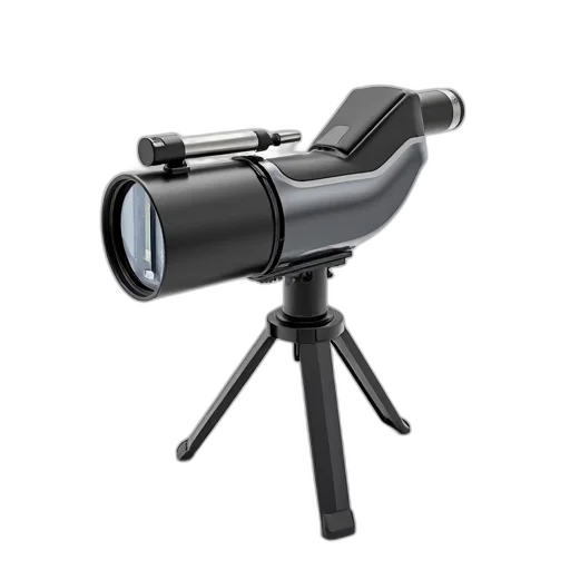 staff, weapon, 3d render, modern, digital, telescope, black, silver transparent PNG cut-out