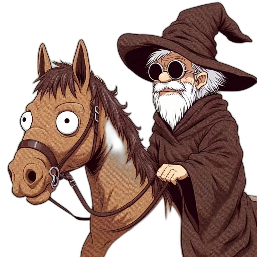 hat, staff, mask, animal, fantasy art, concept art, pixel art, cartoon transparent PNG cut-out