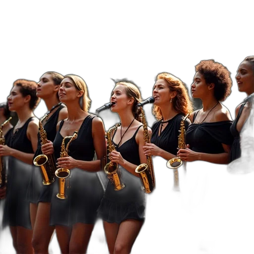 staff, golden, band, performs transparent PNG cut-out