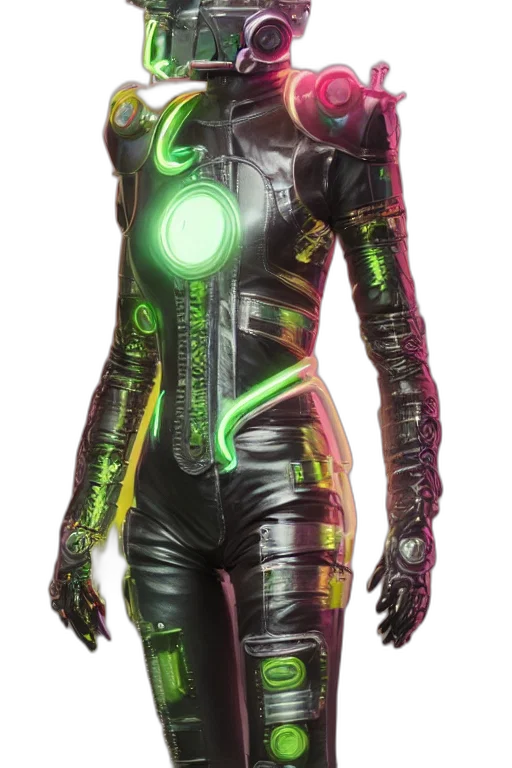 robot, jacket, cyberpunk, concept art transparent PNG cut-out