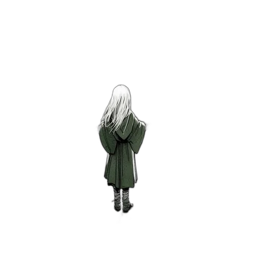 jacket, hair, weapon, dress, concept art, pixel art, 3d render, anime transparent PNG cut-out