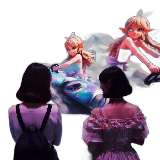 dress, crown, robot, concept art, 3d render, watercolor, pixel art, underwater transparent PNG cut-out