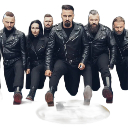 jacket, concept art, 3d render, comic book art, outer space, six, people, wearing transparent PNG cut-out