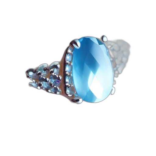 jewelry, crown, 3d render, blue, elaborate, ring, featuring, oval transparent PNG cut-out