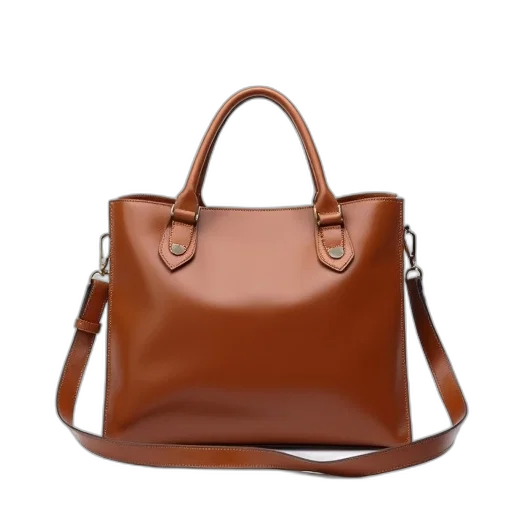 earth tones, brown, leather, handbag, long, strap, small, handle transparent PNG cut-out