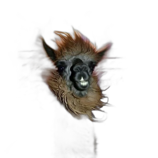 hair, animal, creature, mask, photorealistic, 3d render, concept art, fantasy art transparent PNG cut-out