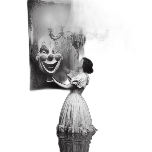 mask, face, crown, dress, concept art, fantasy art, photorealistic, pencil sketch transparent PNG cut-out