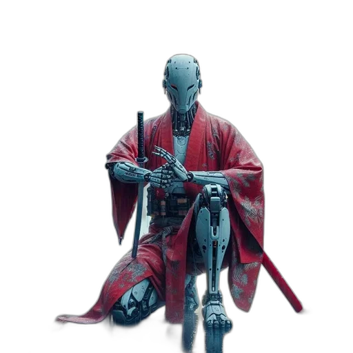 sword, staff, umbrella, robot, concept art, fantasy art, cyberpunk, comic book art transparent PNG cut-out