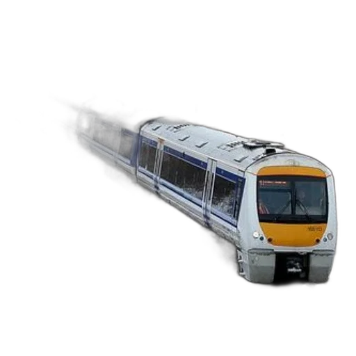 weapon, 3d render, photorealistic, concept art, modern, passenger, train, blue transparent PNG cut-out