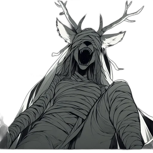 creature, animal, crown, mask, concept art, comic book art, fantasy art, 3d render transparent PNG cut-out