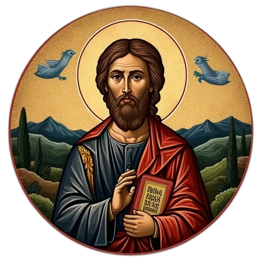 face, photorealistic, oil painting, pixel art, cartoon, church, icon, circle transparent PNG cut-out