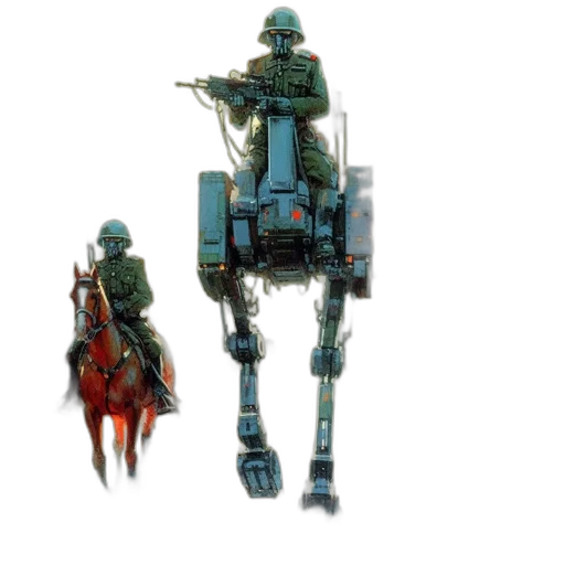 robot, weapon, animal, creature, concept art, pixel art, cyberpunk, fantasy art transparent PNG cut-out
