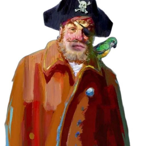 staff, hat, jacket, face, concept art, fantasy art, photorealistic, oil painting transparent PNG cut-out