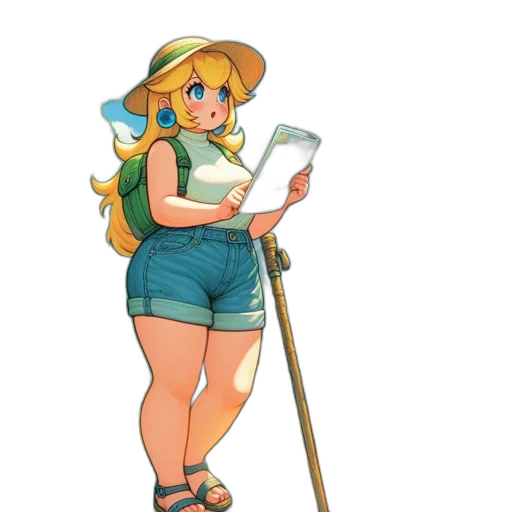 staff, dress, weapon, hat, concept art, watercolor, fantasy art, pixel art transparent PNG cut-out