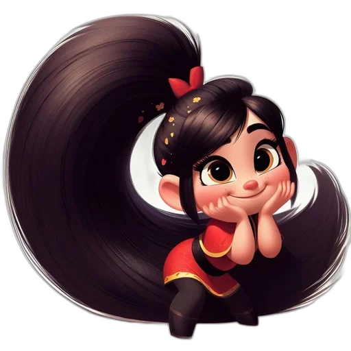 hair, staff, cartoon, fantasy art, concept art, anime, animated, character transparent PNG cut-out