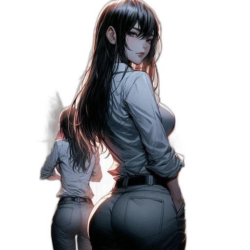staff, jacket, comic book art, concept art, anime, fantasy art, dark, monochrome transparent PNG cut-out
