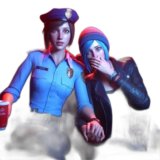 staff, jacket, hat, concept art, 3d render, photorealistic, cyberpunk, neon lights transparent PNG cut-out