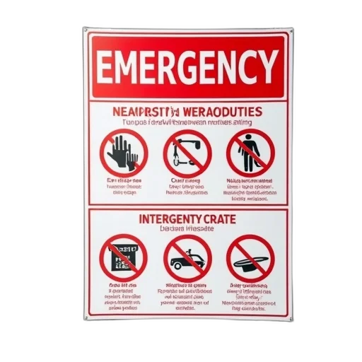 emergency, poster, instructions, alert, sign transparent PNG cut-out