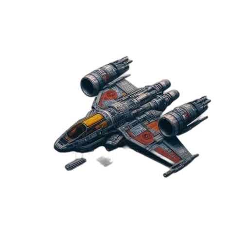 weapon, concept art, 3d render, pixel art, outer space, labeled, intricate, spacecraft transparent PNG cut-out