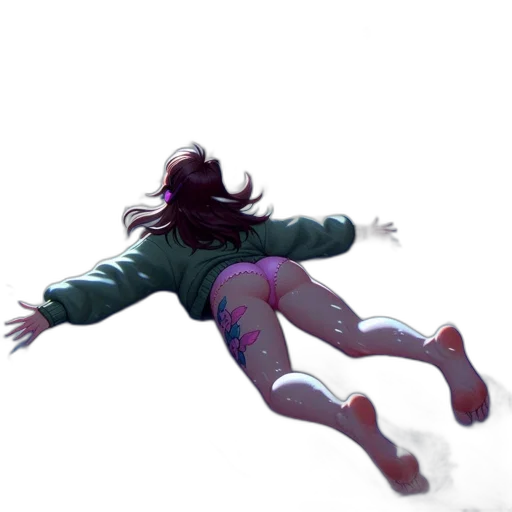 jacket, creature, hair, weapon, concept art, watercolor, cyberpunk, vaporwave transparent PNG cut-out