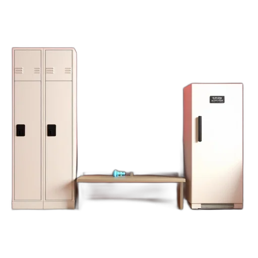furniture, robot, 3d render, concept art, pastel, rendering, room, red transparent PNG cut-out
