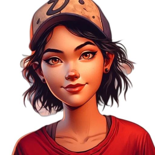 face, hat, staff, comic book art, fantasy art, concept art, cartoon, red transparent PNG cut-out