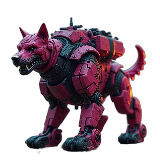 animal, creature, dragon, robot, 3d render, concept art, fantasy art, cyberpunk transparent PNG cut-out