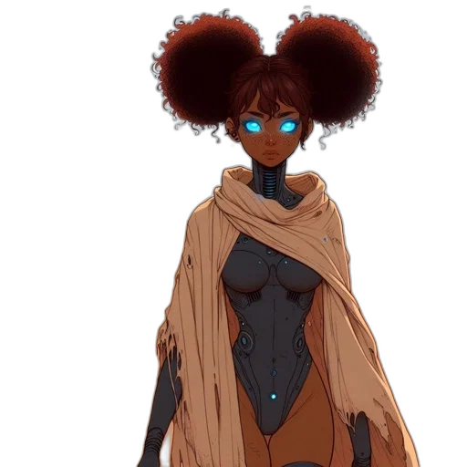 dress, creature, concept art, fantasy art, anime, pixel art, earth tones, dark transparent PNG cut-out