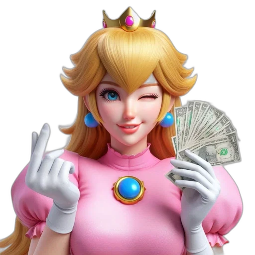 crown, face, concept art, vaporwave, 3d render, fantasy art, animated, character transparent PNG cut-out