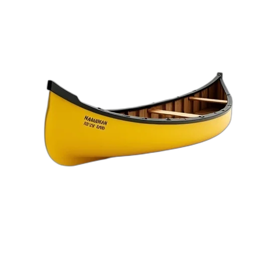 shoes, hat, food, crown, 3d render, photorealistic, yellow, canoe transparent PNG cut-out