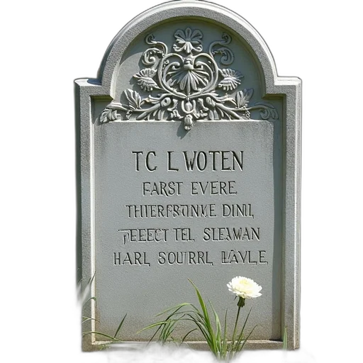 grave, marker, author, woten, daughter, theodore, lewis transparent PNG cut-out