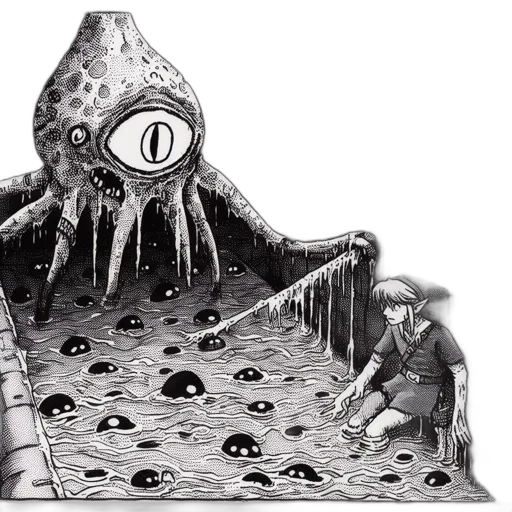 creature, mask, concept art, outer space, underwater, alien-like, single, eye transparent PNG cut-out