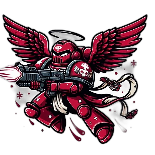 weapon, pixel art, concept art, comic book art, cartoon, red, illustrated, winged transparent PNG cut-out