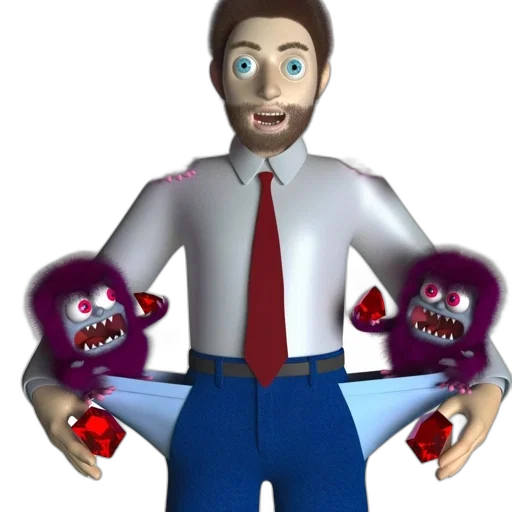 staff, mask, robot, creature, 3d render, concept art, cartoon, photorealistic transparent PNG cut-out