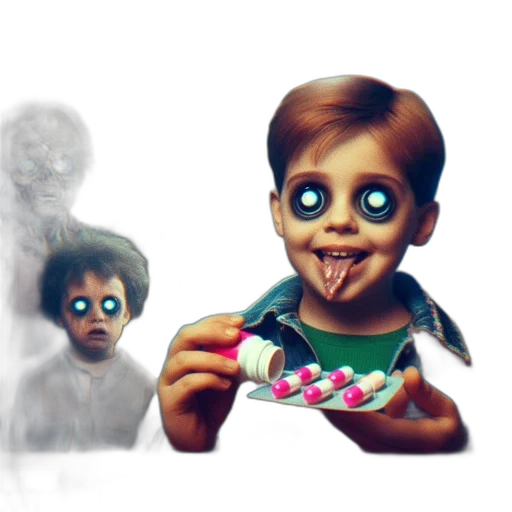 creature, mask, face, food, concept art, pixel art, vaporwave, 3d render transparent PNG cut-out