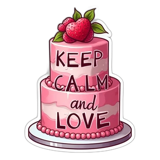 3d render, keep, calm, love transparent PNG cut-out