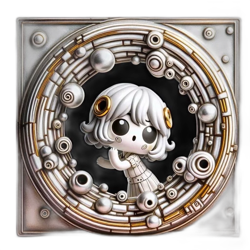 jewelry, robot, concept art, 3d render, cartoon, anime, detailed, frame transparent PNG cut-out