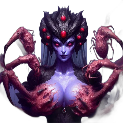 fantasy art, concept art, pixel art, comic book art, dark, red, ethereal, setting transparent PNG cut-out
