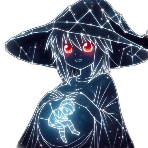 hat, staff, mask, dress, pixel art, concept art, anime, fantasy art transparent PNG cut-out
