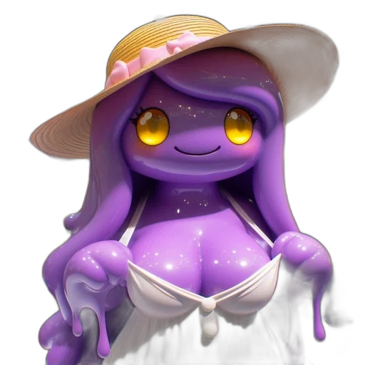 hat, creature, dress, 3d render, concept art, fantasy art, pixel art, animated transparent PNG cut-out