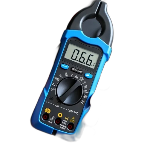 hand, holding, clamp, meter, digital, display, showing, has transparent PNG cut-out