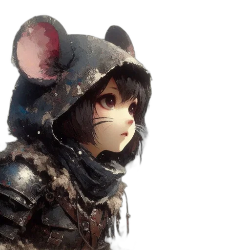 mask, hat, robot, face, concept art, 3d render, cyberpunk, fantasy art transparent PNG cut-out
