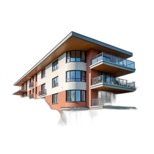 building, furniture, 3d render, photorealistic, concept art, modern, apartment, flat transparent PNG cut-out