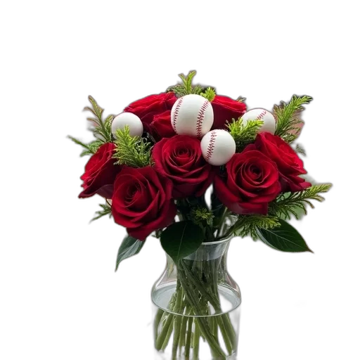 flower, crown, jewelry, 3d render, photorealistic, bouquet, baseball-themed, flowers transparent PNG cut-out