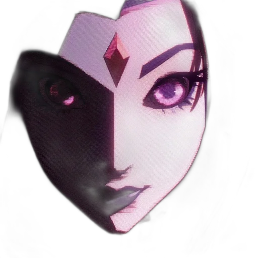 mask, jewelry, face, crown, anime, vaporwave, concept art, 3d render transparent PNG cut-out