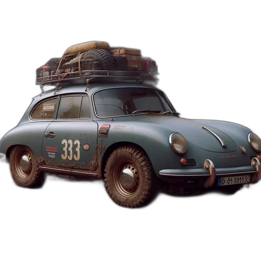 car, animal, weapon, photorealistic, concept art, 3d render, fantasy art, vintage transparent PNG cut-out