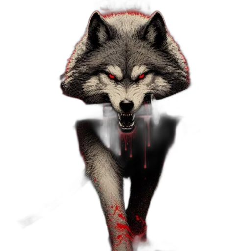 animal, staff, creature, concept art, fantasy art, pixel art, comic book art, red transparent PNG cut-out
