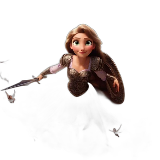 sword, staff, dress, weapon, 3d render, concept art, fantasy art, photorealistic transparent PNG cut-out